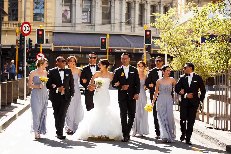 Bridal Party photography in Wellington CBD