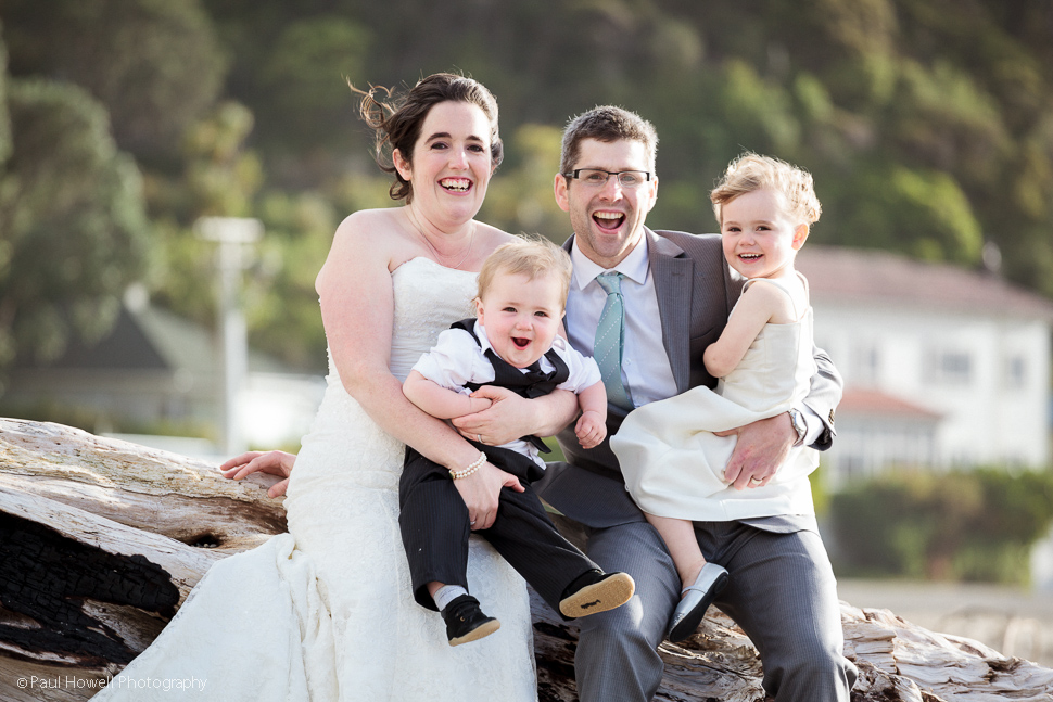 Wedding photograph taken at Days Bay, Wellington, NZ